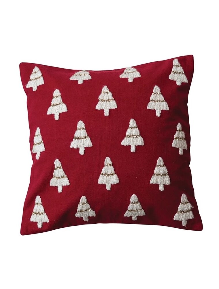 Let It Snow 20" Square Tree Pattern Pillow