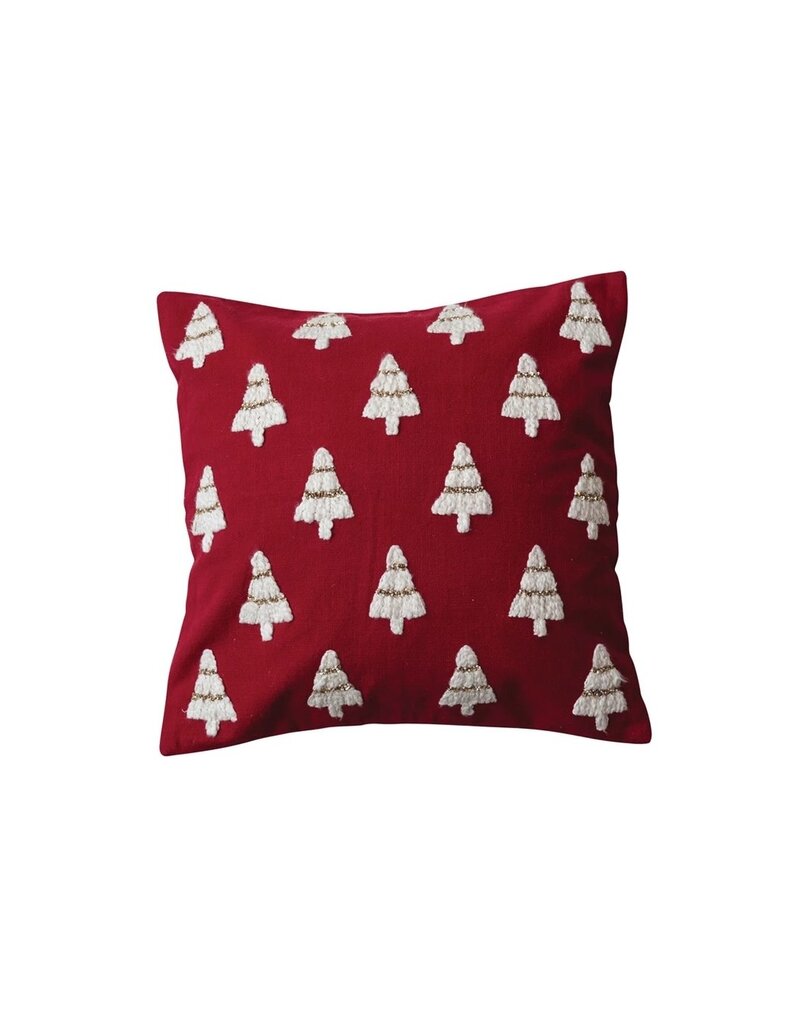 Let It Snow 20" Square Tree Pattern Pillow