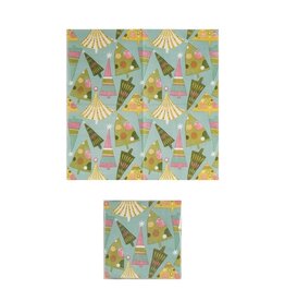 Whimsical Winter Paper Napkins w/Christmas Tree