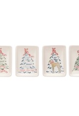 Merry Bistro Stoneware Dish w/Christmas Sayings, 4 Styles, EACH