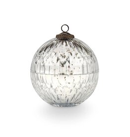 Noble Holiday Silver Mercury Ornament Candle, Balsam & Cedar
