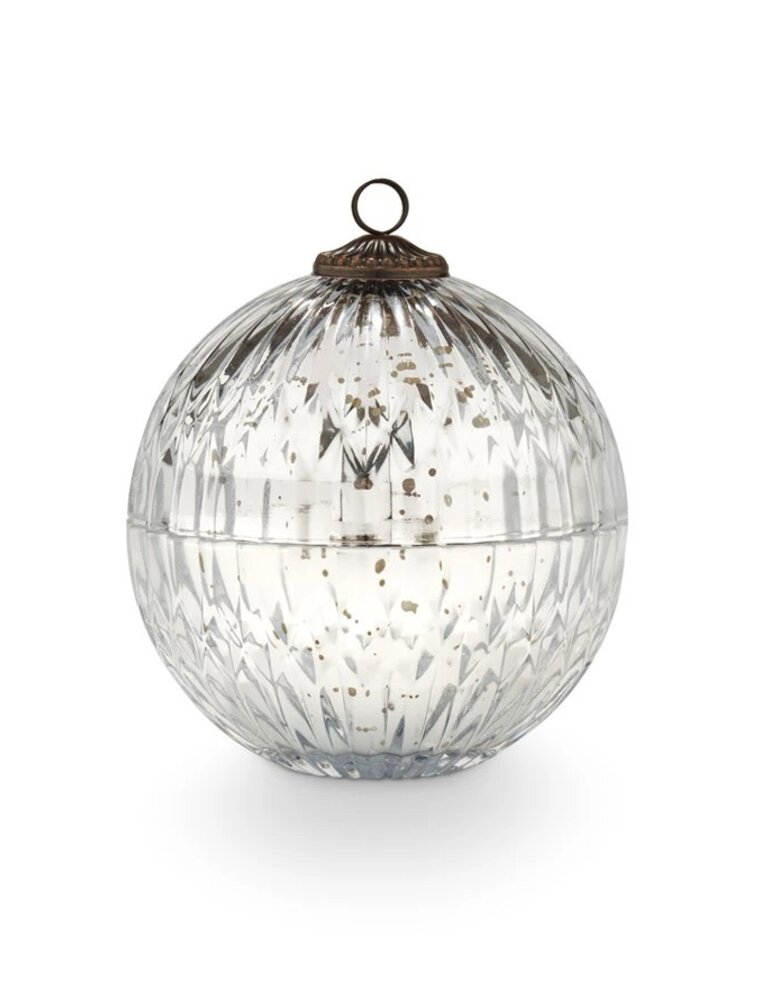 Noble Holiday Silver Mercury Ornament Candle, Balsam & Cedar