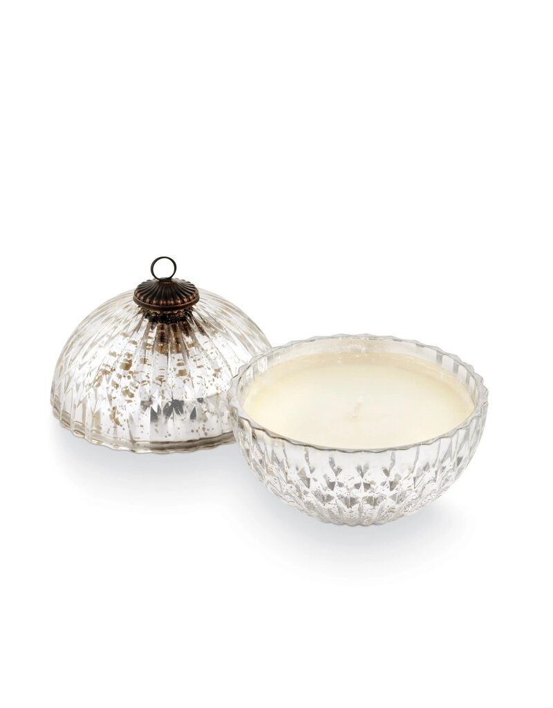 Noble Holiday Silver Mercury Ornament Candle, Balsam & Cedar