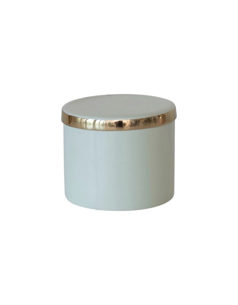 Mint Green Enamel Metal Box