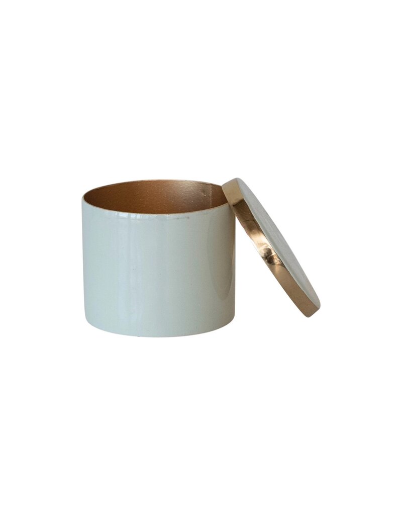Mint Green Enamel Metal Box