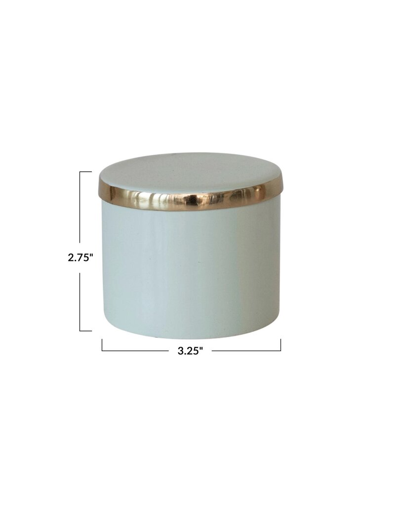 Mint Green Enamel Metal Box