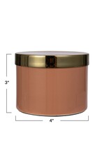 Coral Green Enamel Metal Box