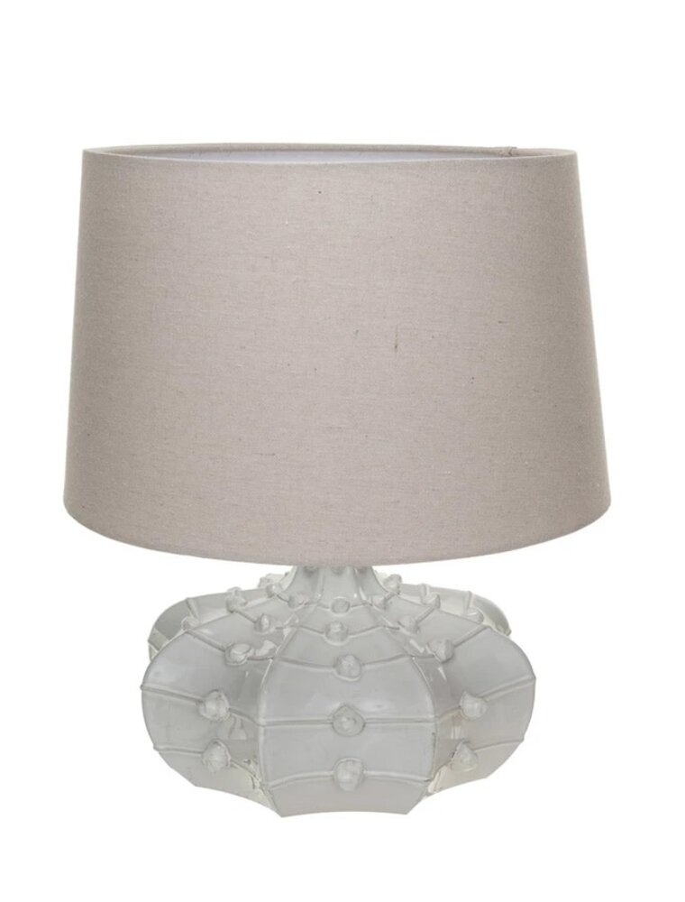 Stoneware Hobnail Table Lamp