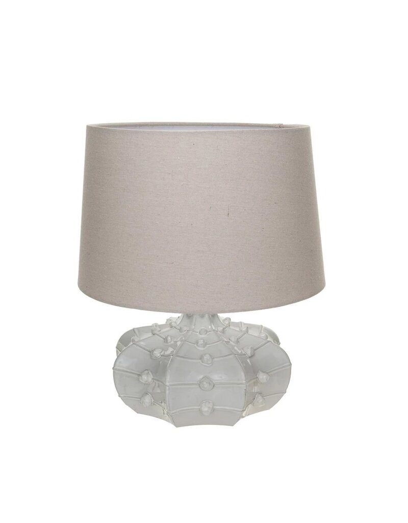 Stoneware Hobnail Table Lamp
