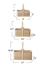 Paulownia Wood Nesting Boxes w/ Handles, Natural, Set of 3
