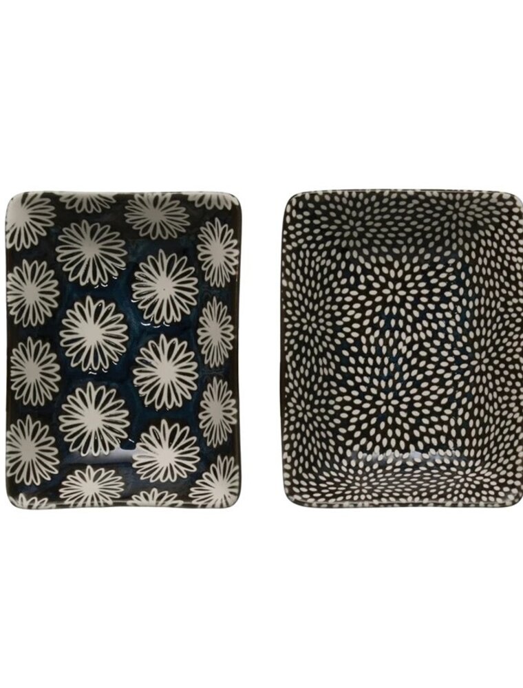At The Table Stoneware Dish, Midnight Blue, 2 Styles, EACH