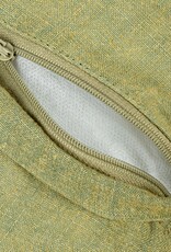Daily Routines 20" Square Stonewashed Linen Pillow w/ Fringe, Olive