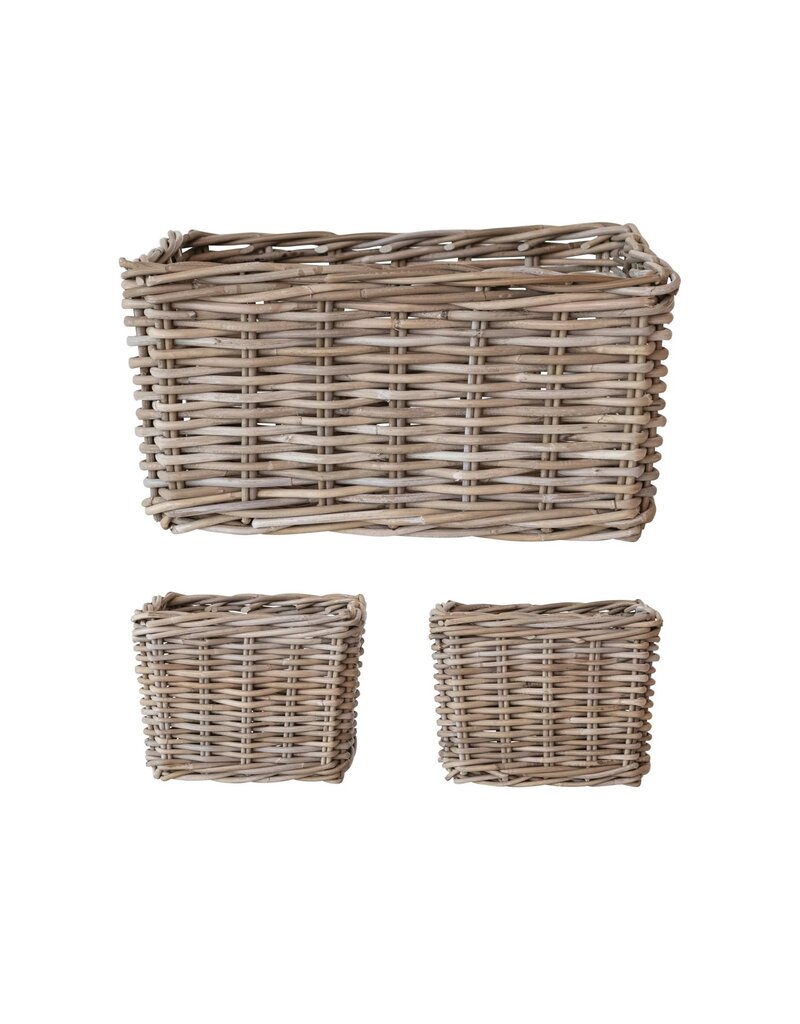 Sonoma Set of 3 Rattan Nested Baskets