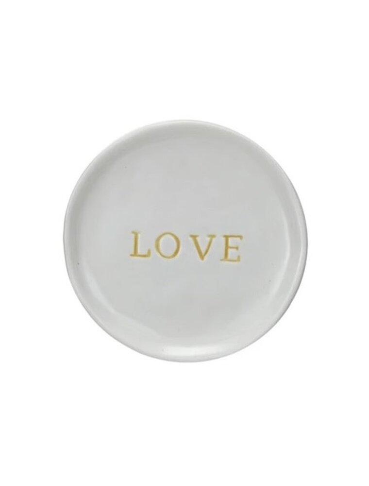 Botanist Stoneware Dish w/Word - LOVE, EACH