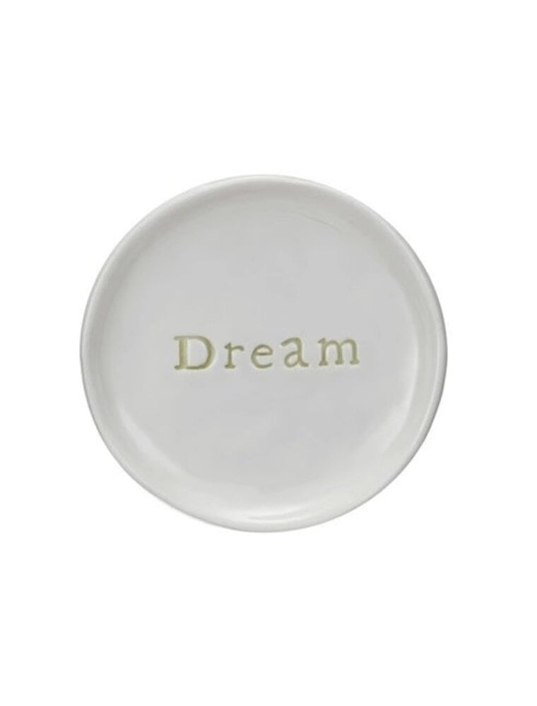 Botanist Stoneware Dish w/Word - DREAM, EACH