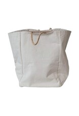 Daily Routines Large Cotton Canvas Storage Bag w/Raffia Handles, EACH