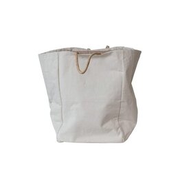 Daily Routines Large Cotton Canvas Storage Bag w/Raffia Handles, EACH