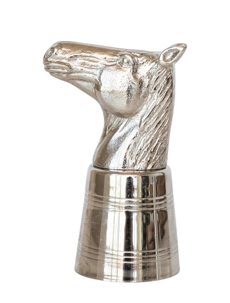 Cheers 2 oz. Cast Aluminum & Stainless-Steel Horse Head Jigger