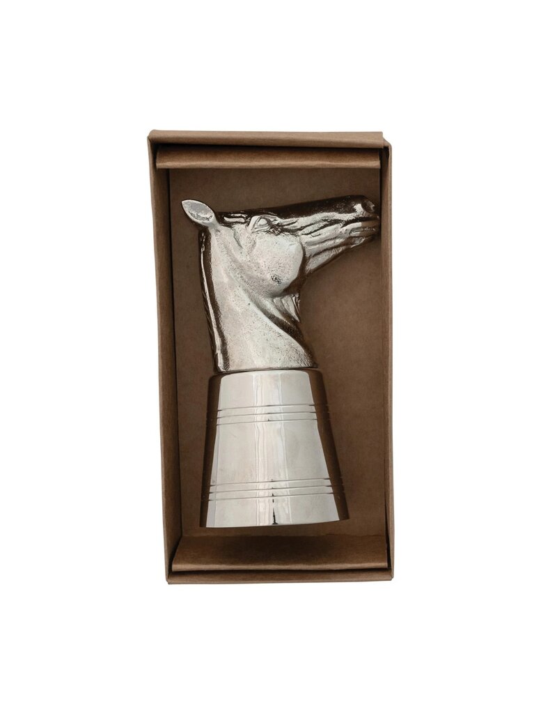 Cheers 2 oz. Cast Aluminum & Stainless-Steel Horse Head Jigger