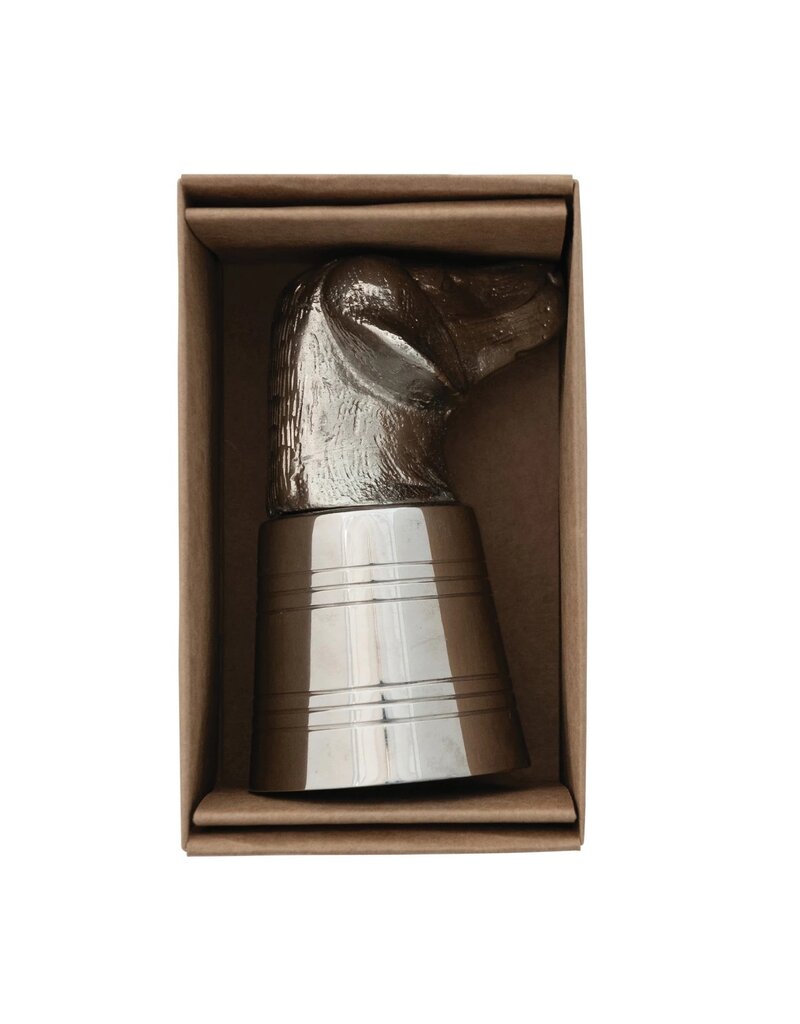 Cheers 2 oz. Cast Aluminum & Stainless-Steel Dog Head Jigger