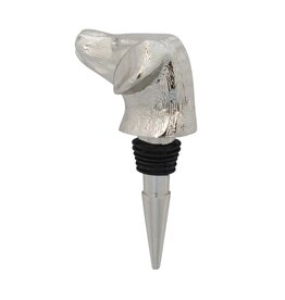 Cheers Cast Aluminum Dog Head Bottle Stopper