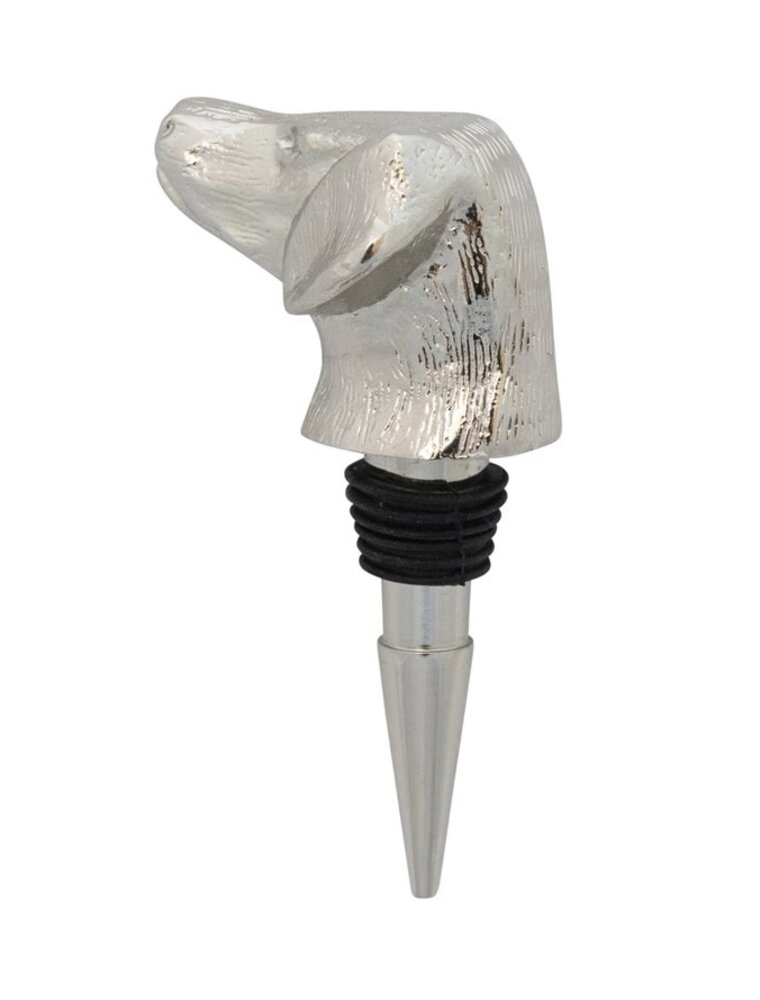 Cheers Cast Aluminum Dog Head Bottle Stopper