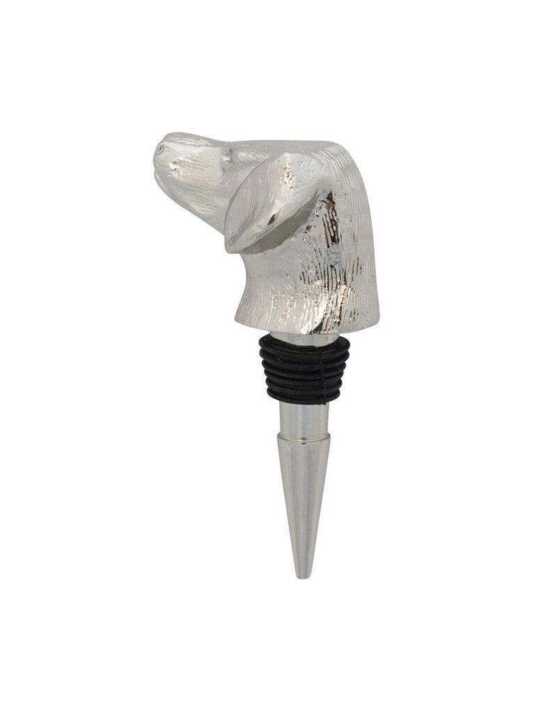Cheers Cast Aluminum Dog Head Bottle Stopper