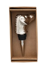 Cheers Cast Aluminum Dog Head Bottle Stopper