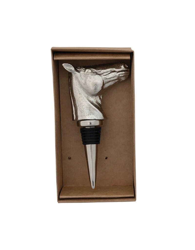 Cheers Cast Aluminum Horse Head Bottle Stopper