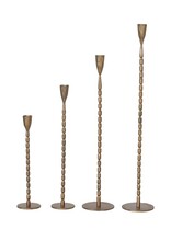 Clementine Set of 4 Hand-Forged Brass Finish Taper Holders