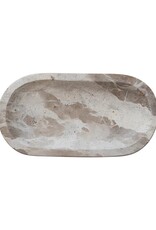 abode Oval Marble Dish - Buff