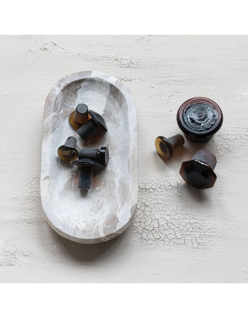 abode Oval Marble Dish - Buff
