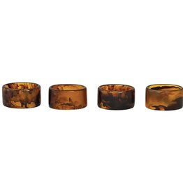 At The Table Set of 4 Tortoise Shell Napkin Rings