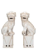 Dapper Home Set of 2 Vintage Reproduction Foo Dog Décor/Bookends