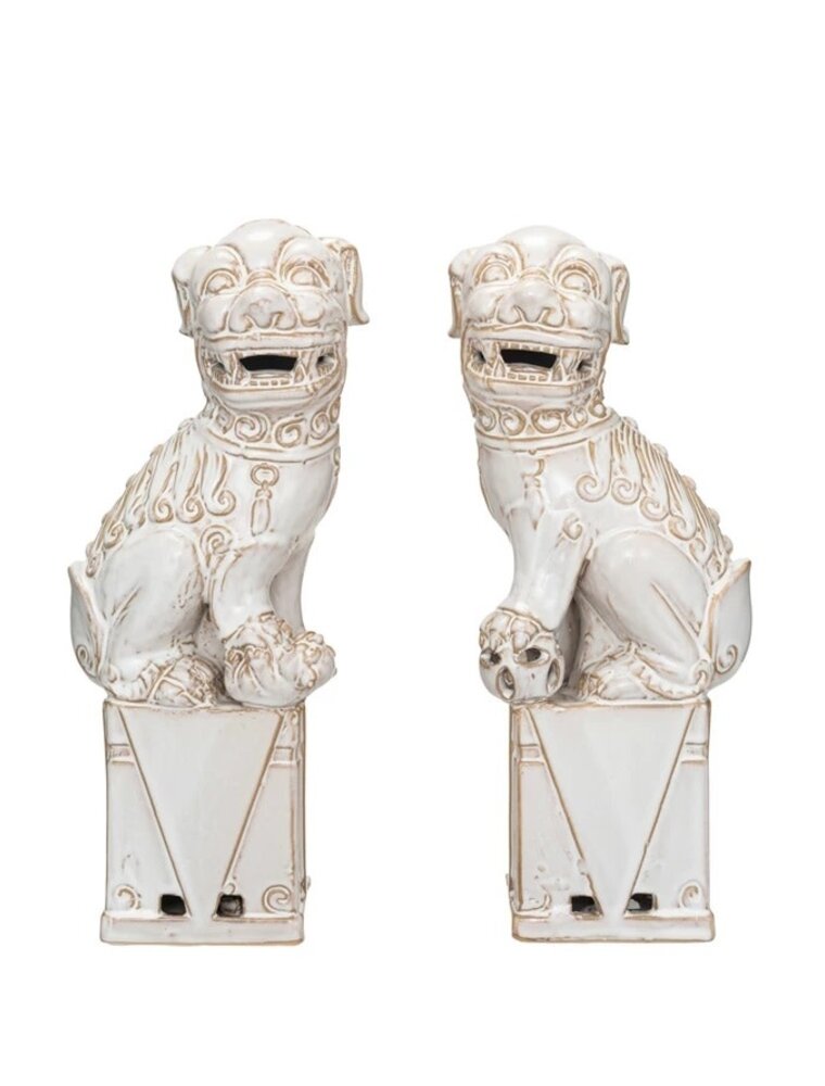 Dapper Home Set of 2 Vintage Reproduction Foo Dog Décor/Bookends