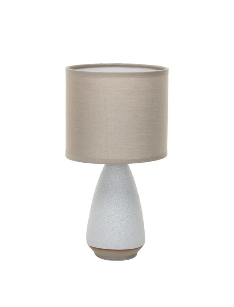 Sanctuary 10.75" Stoneware Lamp w/Linen Shade