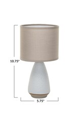 Sanctuary 10.75" Stoneware Lamp w/Linen Shade