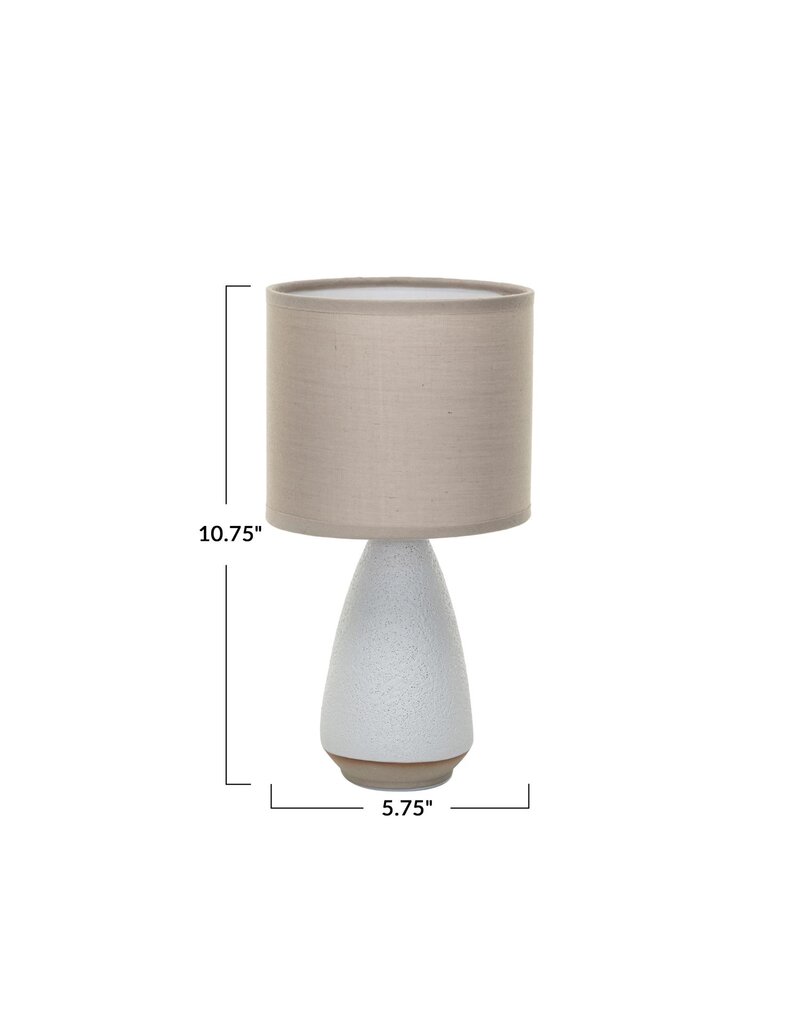 Sanctuary 10.75" Stoneware Lamp w/Linen Shade