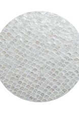 Mineral & Sand Capiz Lay Susan, White