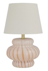 Bistro Yellow & White Stripe, Hand-Blown Art Glass Lamp