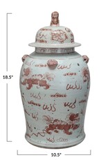Dapper Home Hand-Painted Porcelain Vintage Reproduction Ginger Jar