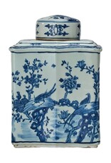 Dapper Home Hand-Painted Porcelain Vintage Reproduction Ginger Jar