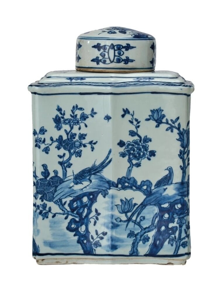 Dapper Home Hand-Painted Porcelain Vintage Reproduction Ginger Jar