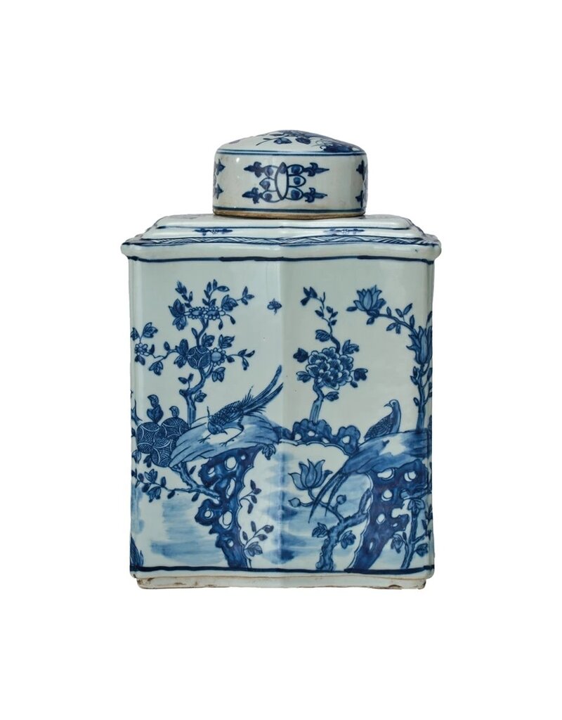 Dapper Home Hand-Painted Porcelain Vintage Reproduction Ginger Jar