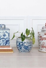 Dapper Home Hand-Painted Porcelain Vintage Reproduction Ginger Jar