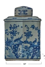Dapper Home Hand-Painted Porcelain Vintage Reproduction Ginger Jar