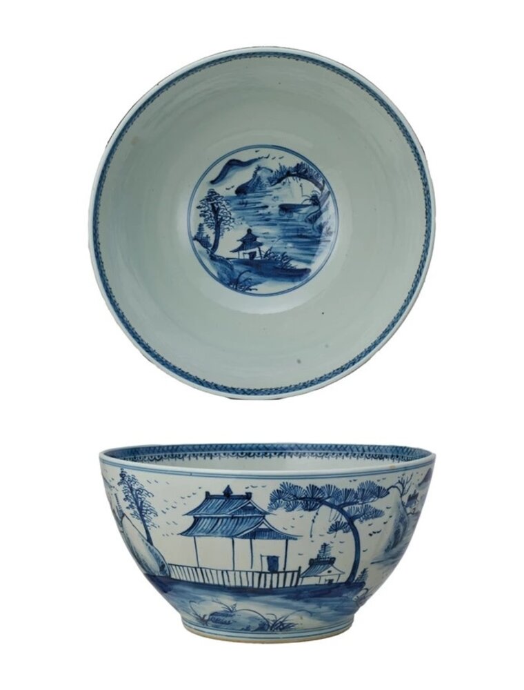 Dapper Home Hand-Painted Porcelain Vintage Reproduction Planter/Bowl