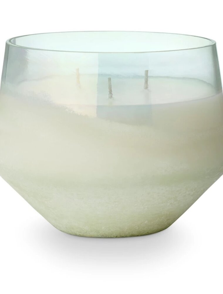 Beautifully Done Fresh Sea Salt Large Baltic Glass Candle
