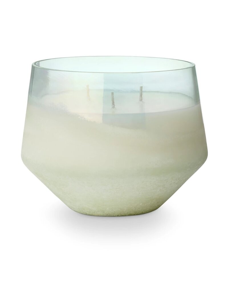 Beautifully Done Fresh Sea Salt Large Baltic Glass Candle