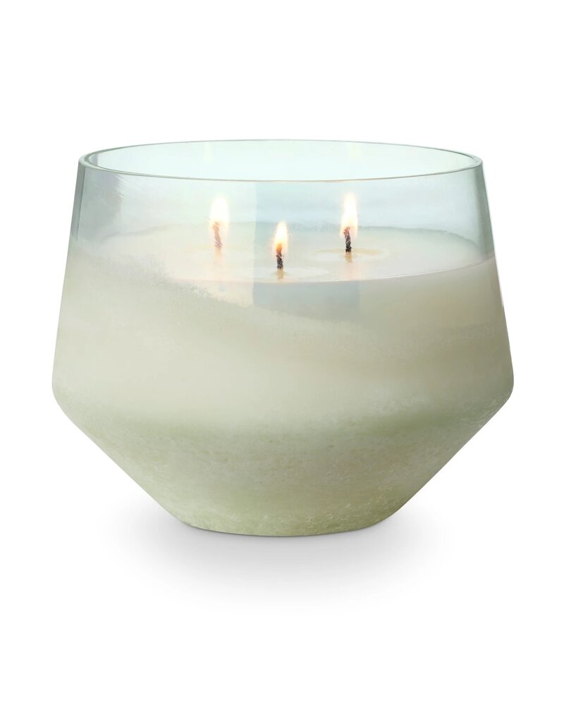 Beautifully Done Fresh Sea Salt Large Baltic Glass Candle